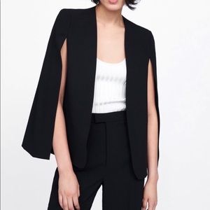Black cape blazer Zara